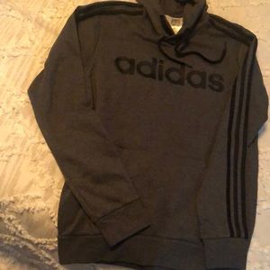 Grey Adidas Hoodie Sweatshirt